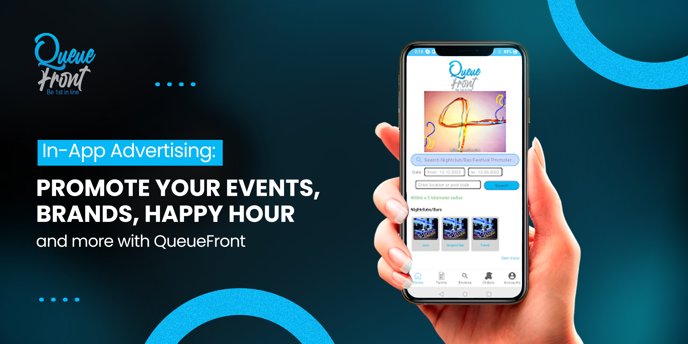 In-App Advertising: Promote Your Events, Brands, Happy Hour and More with QueueFront